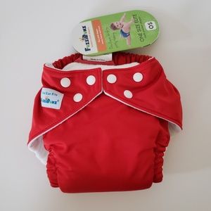 NWT Fuzzibunz One Size Cloth Diaper Red